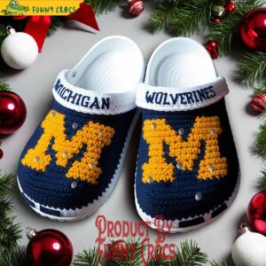 Michigan Wolverines Knit Effect Crocs Style Unique