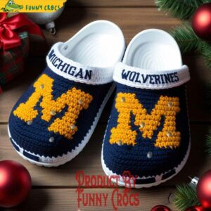 Michigan Wolverines Knit Effect Crocs Style Unique