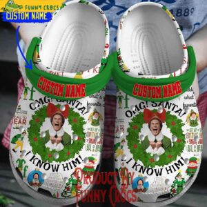 Personalized Omg Santa I Know Him Elf Crocs For Christmas 1