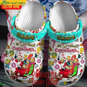 Personalized The Simpsons Family Christmas Crocs 1