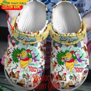 Personalized Winnie The Pooh Christmas Crocs Clogs