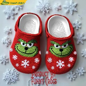 The Grinch Knit Effect Red Crocs Clog Footwear 2