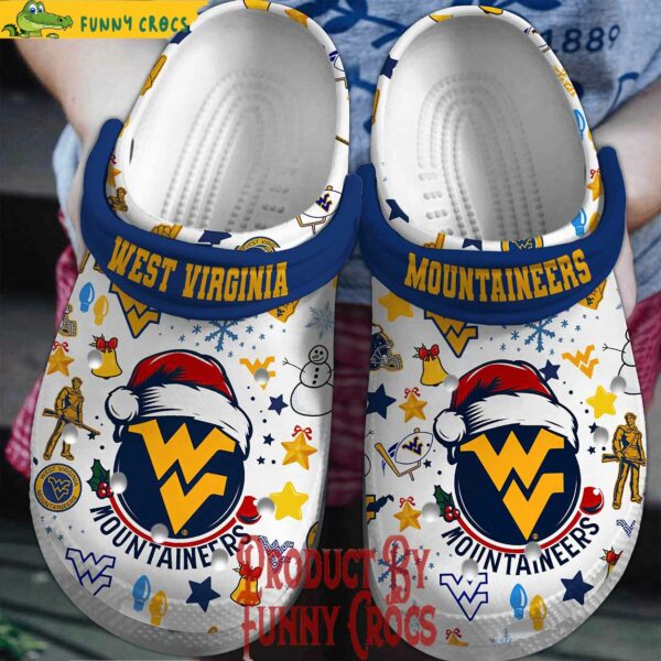 West Virginia Mountaineers NCAA Christmas Crocs Shoes