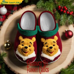 Winnie The Pooh Knit Effect Christmas Crocs Shoes