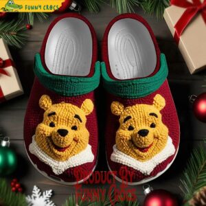 Winnie The Pooh Knit Effect Christmas Crocs Shoes 2